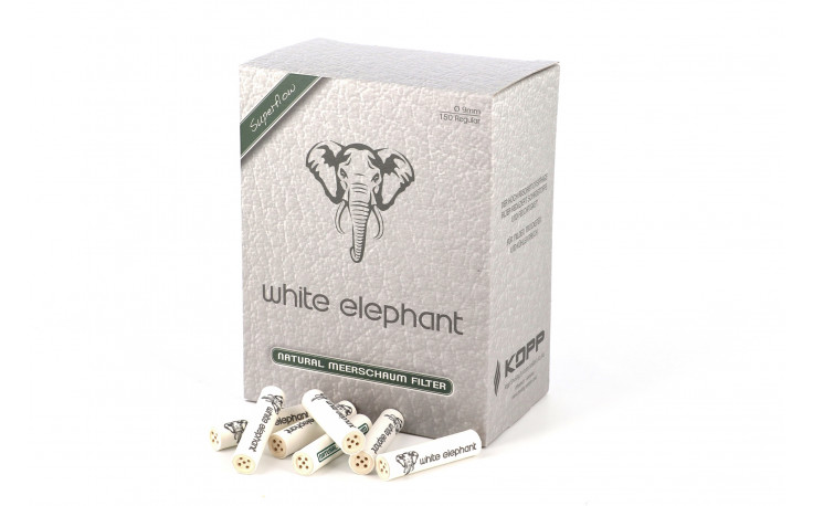 150 filtres 9 mm White Elephant (écume de mer)