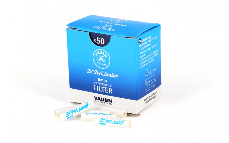 50 filtres 6 mm Vauen (charbon actif)