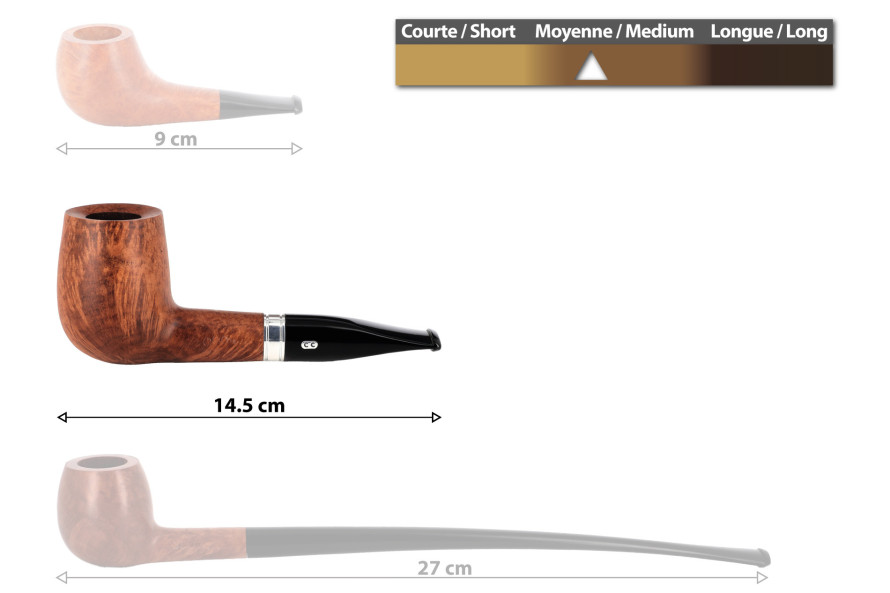 Chacom Maigret 1201 brown smooth pipe - La Pipe Rit