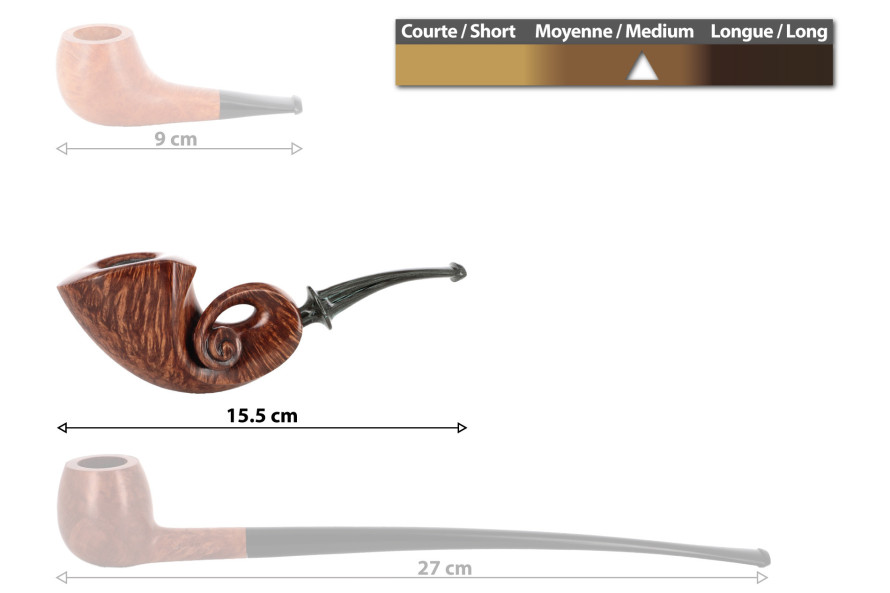 Pipe Rafaël Arzuaga Spirale lisse - La Pipe Rit