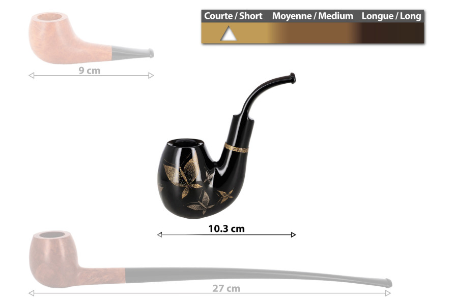 Pipe Eole laquée Urushi Papillon - La Pipe Rit