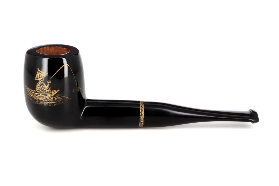 Pipe Eole laquée Urushi Pêcheur - La Pipe Rit