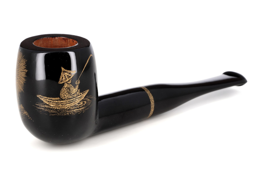 Eole Urushi Fisherman lacquered pipe - La Pipe Rit