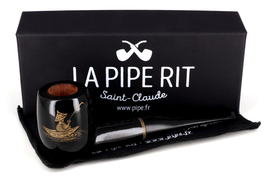 Eole Urushi Fisherman lacquered pipe - La Pipe Rit