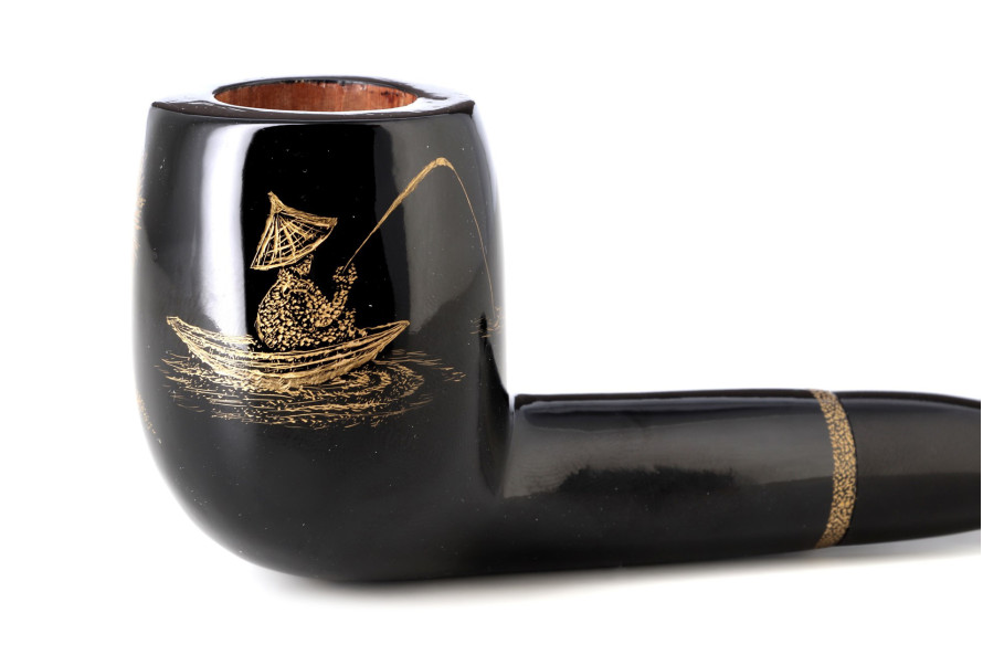 Pipe Eole laquée Urushi Pêcheur - La Pipe Rit
