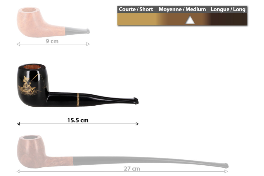 Pipe Eole laquée Urushi Pêcheur - La Pipe Rit