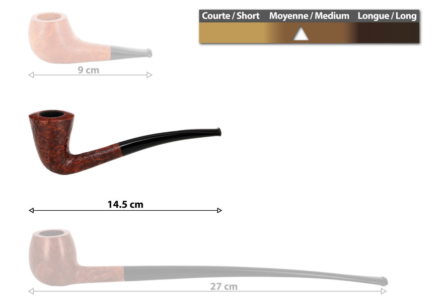 Nuttens Heritage Dublin sandblasted pipe (H1) - La Pipe Rit