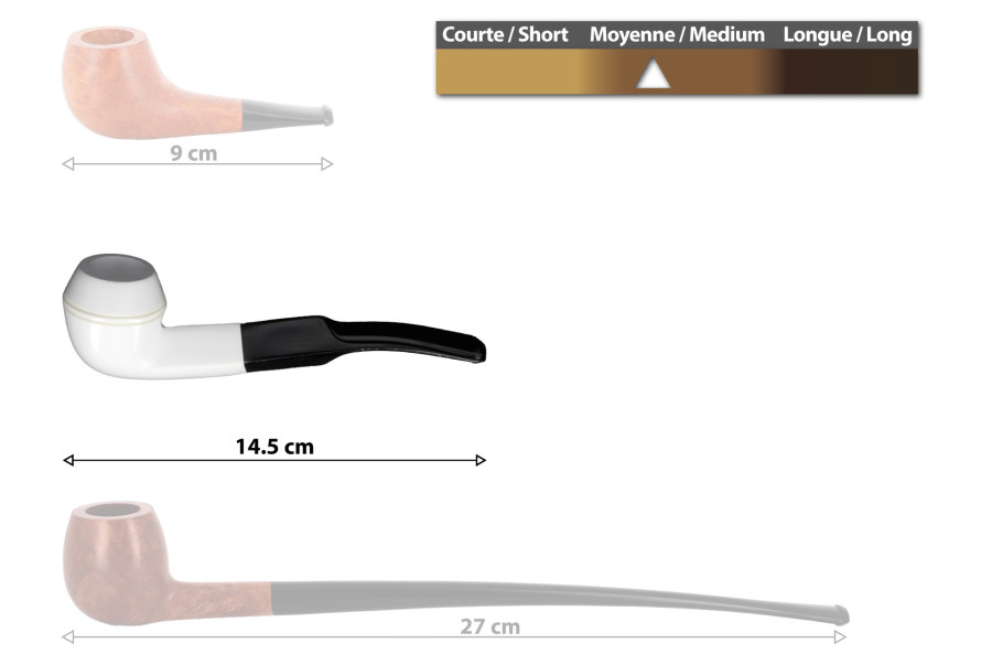 Pipe en écume de mer lisse (forme Haïti) - La Pipe Rit