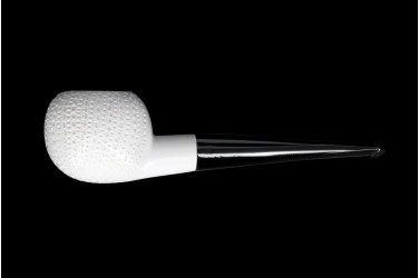 Openwork straight meerschaum pipe (tomato shape) - La Pipe Rit