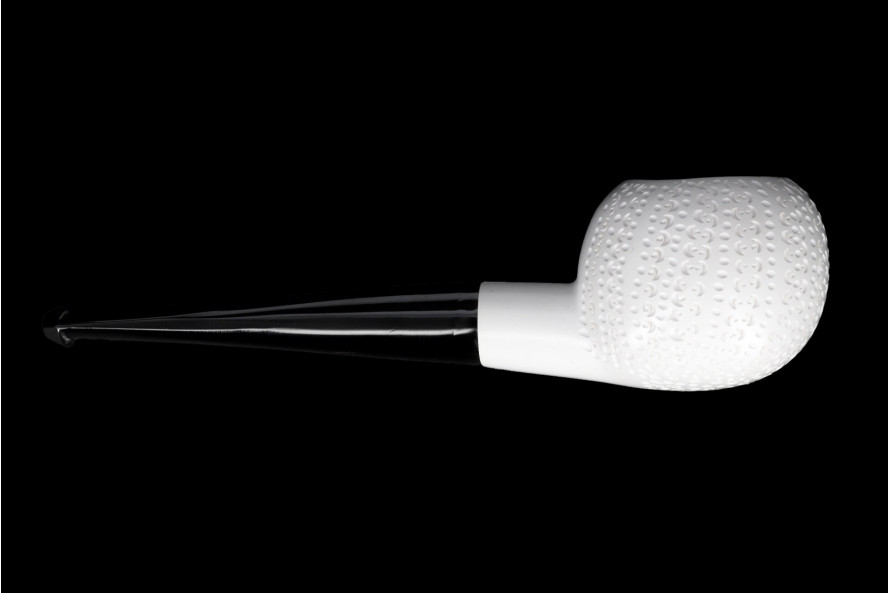 Openwork straight meerschaum pipe (tomato shape) - La Pipe Rit
