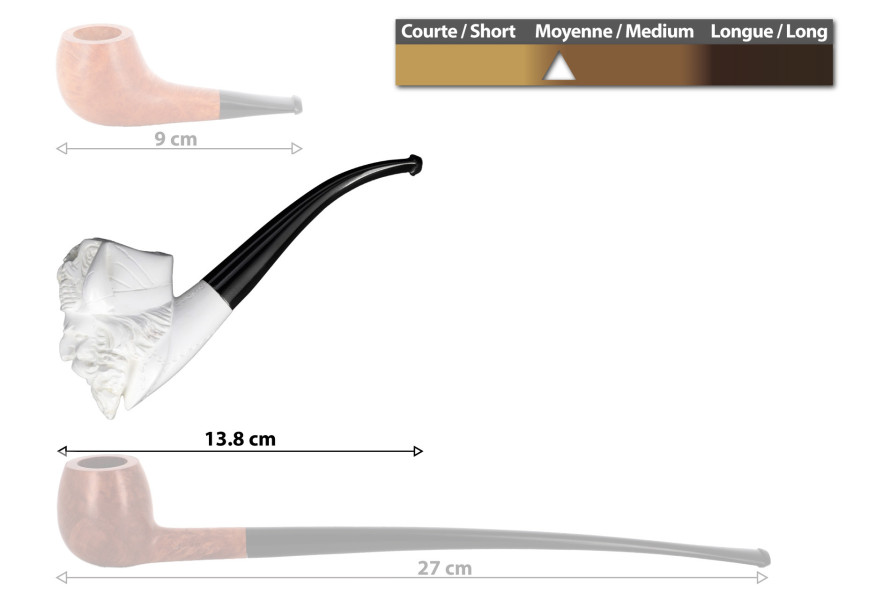 Pipe en écume de mer sculptée Viking 1 - Live Shopping La Pipe Rit