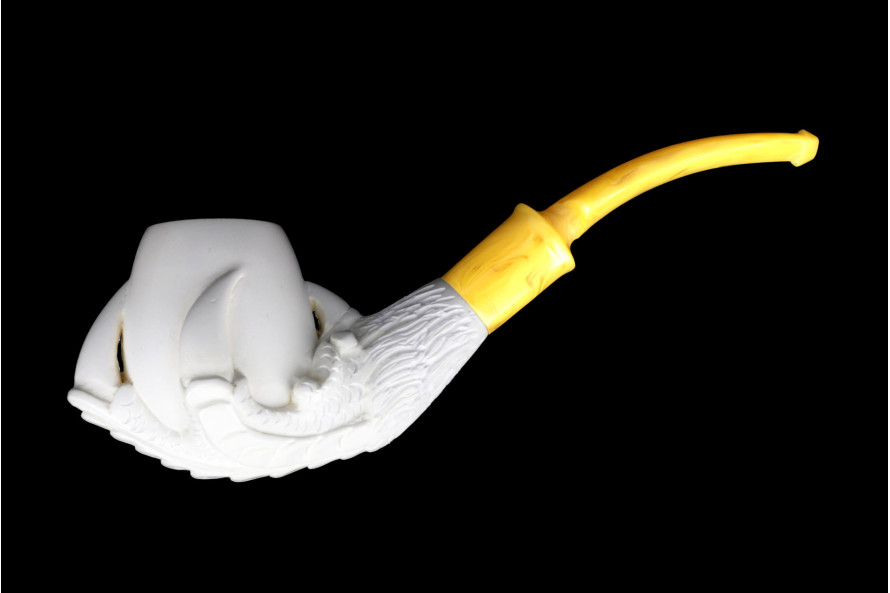 Pipe en écume de mer Griffe courbée - Live Shopping