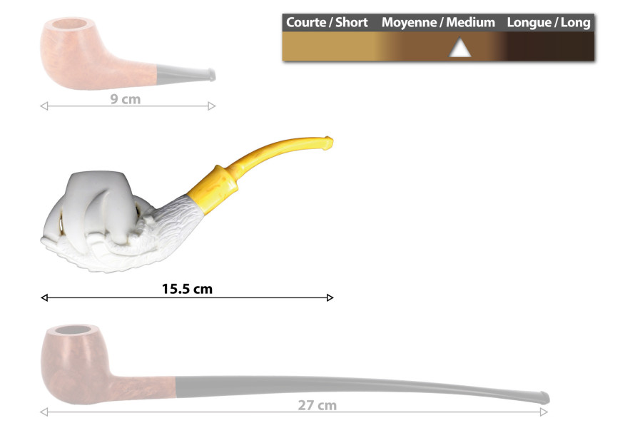 Dragon's claws bent meerschaum pipe - Live Shopping