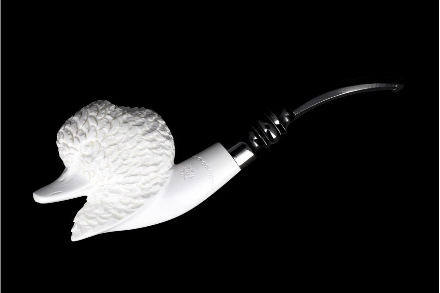 Pipe en écume de mer sculptée Canard - Live Shopping La Pipe Rit