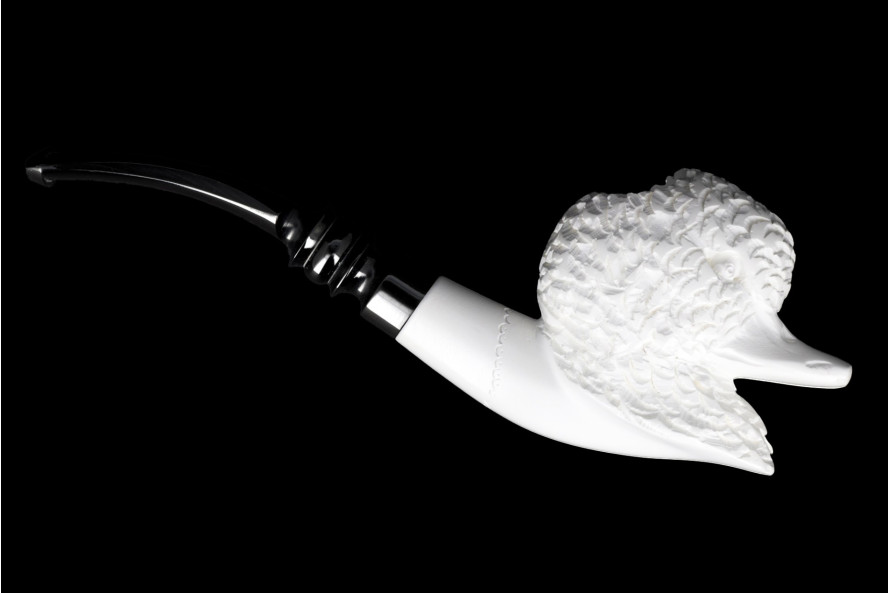 Pipe en écume de mer sculptée Canard - Live Shopping La Pipe Rit