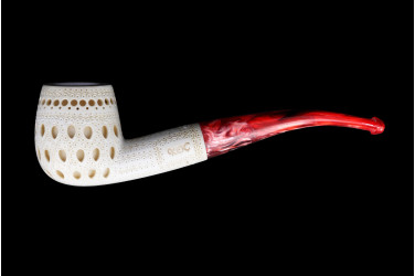 Pipe en écume de mer ajourée cintrée 4 - Live Shopping La Pipe Rit