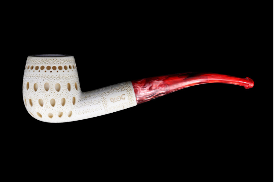 Pipe en écume de mer ajourée cintrée 4 - Live Shopping La Pipe Rit