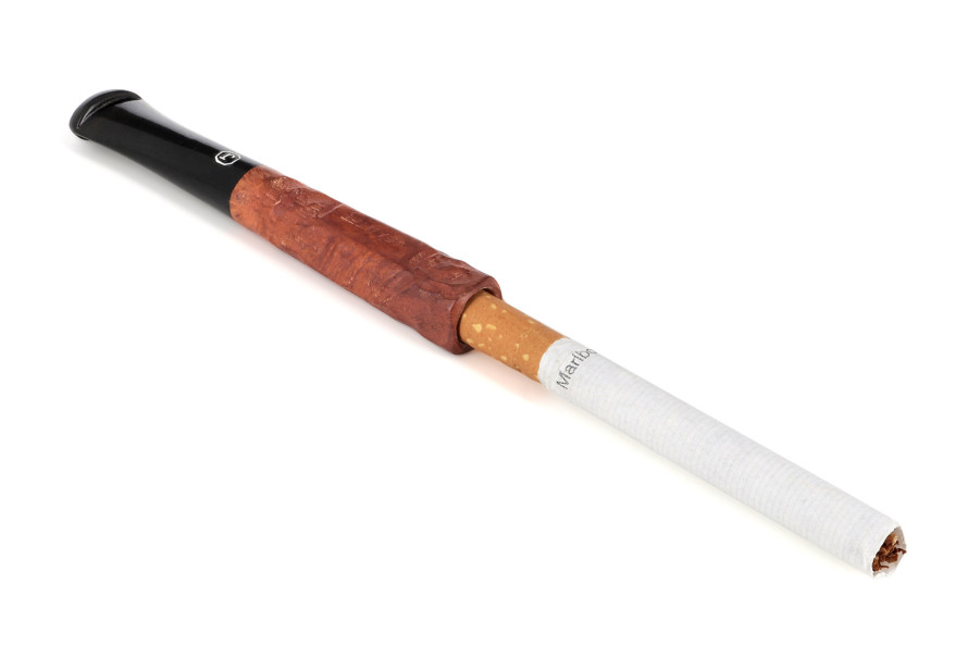 Retro Jeantet cigarette holder in rusticated briar - La Pipe Rit