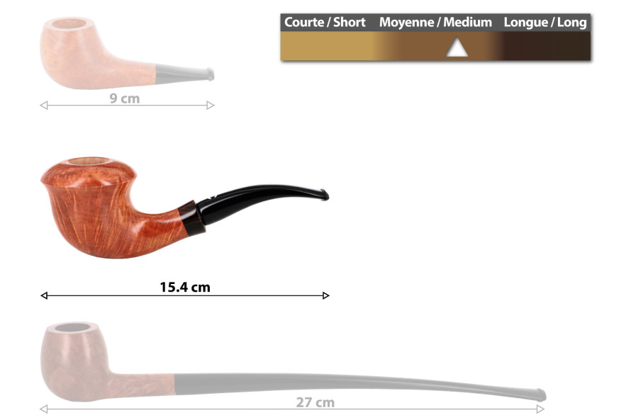 Il Ceppo Calabash half-bent pipe (Group 4) - La Pipe Rit