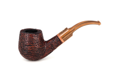 Il Ceppo sandblasted pipe with a saddle stem 2 (Group 1) - La Pipe Rit