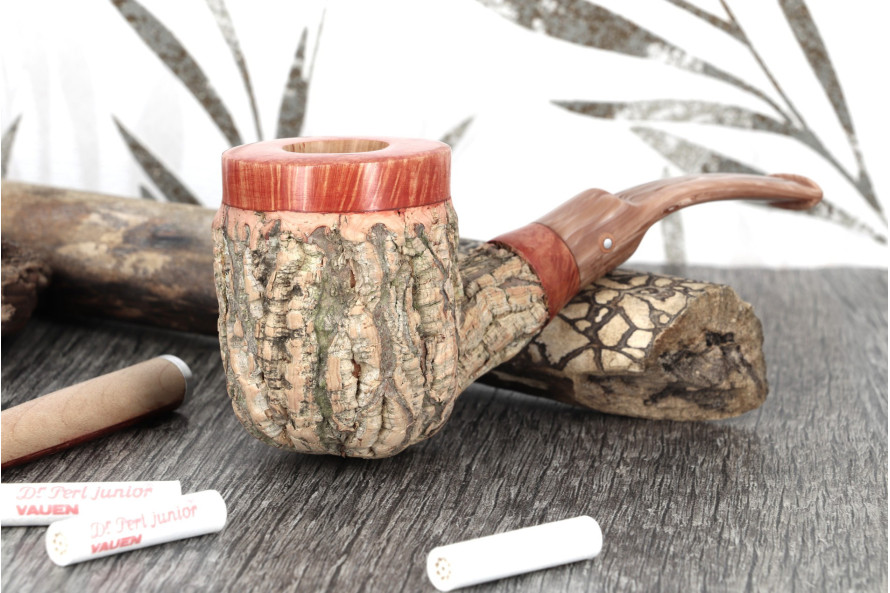 Tom Spanu Sughero bent pipe (brown marbled stem)