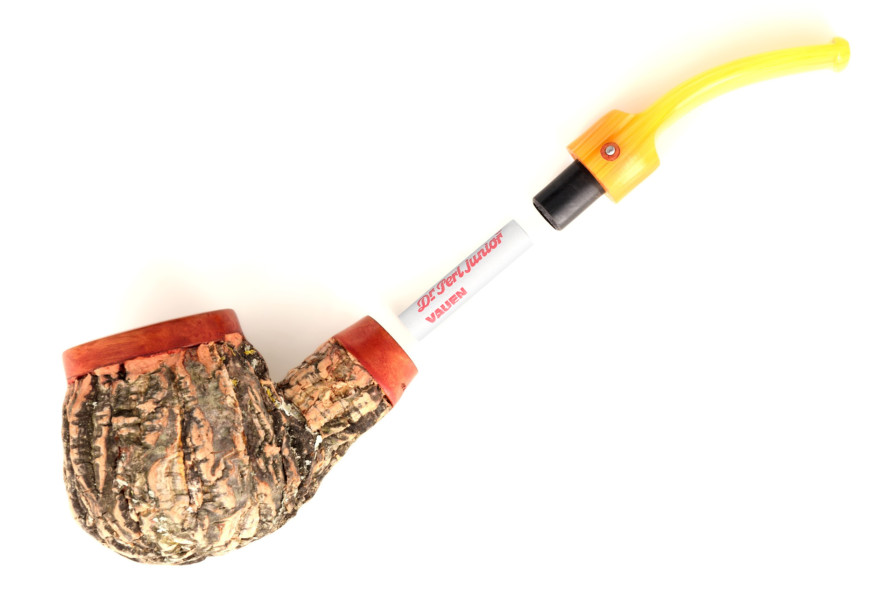 Tom Spanu Sughero bent light briar pipe (yellow stem)