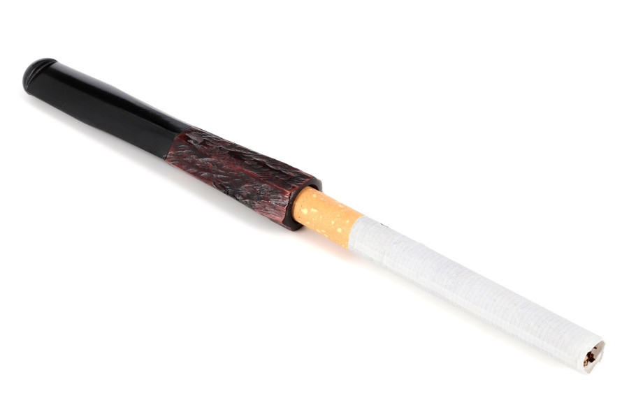 Facets cigarette holder (rusticated briar) - La Pipe Rit