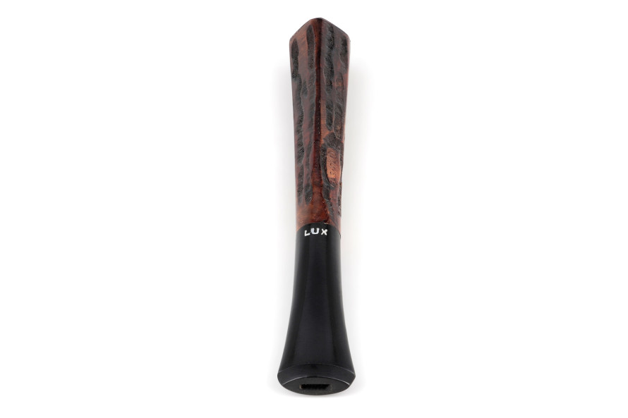 Lux square cigarette holder (rusticated briar) - La Pipe Rit