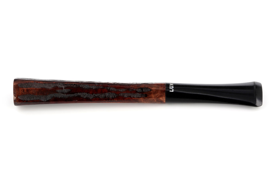 Lux square cigarette holder (rusticated briar) - La Pipe Rit