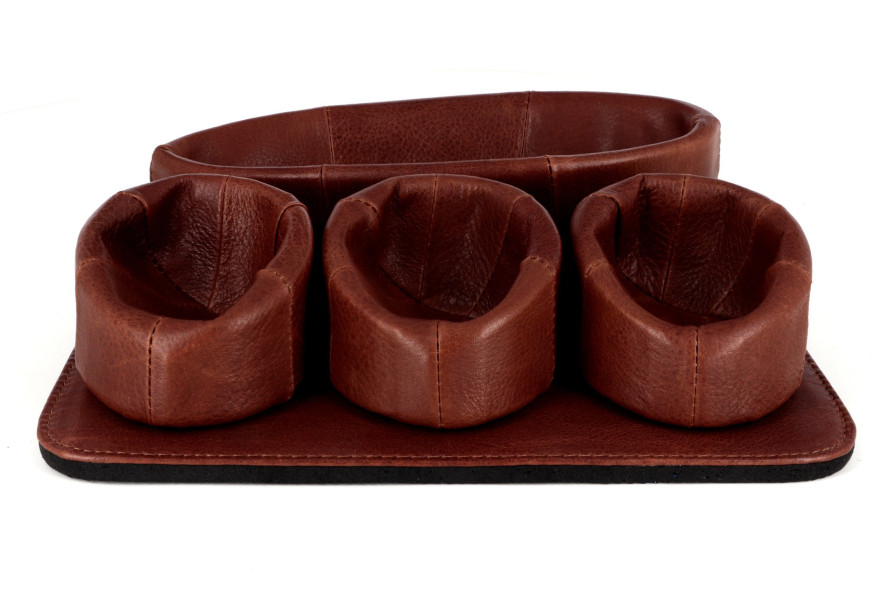 Porte pipe en cuir vintage pour 3 pipes - La Pipe Rit