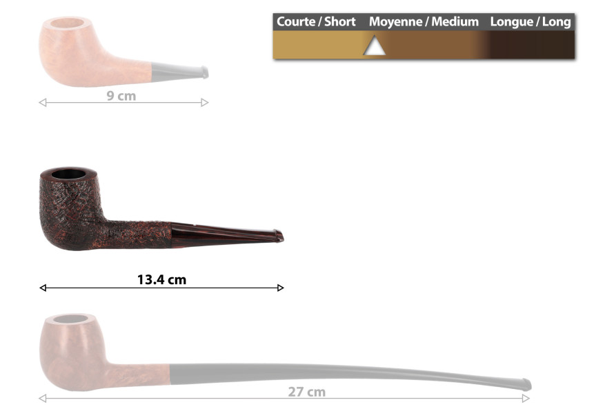Dunhill Cumberland 4103 pipe (Billiard sandblasted) - La Pipe Rit
