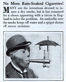 Le fume-cigarette parapluie
