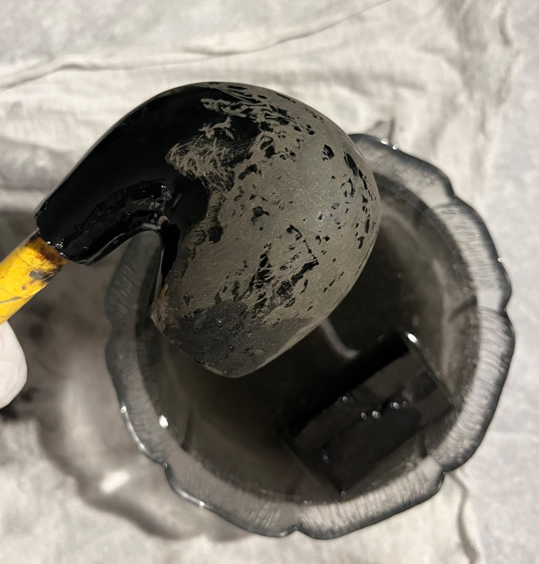 Technique de laque Urushi sur une pipe