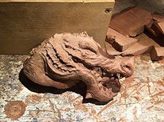 Pipe Dragon sculptée en bruyère