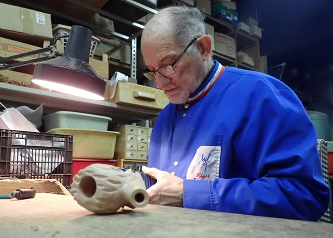 Roger Vincent, 64 ans d'expérience en tant que sculpteur